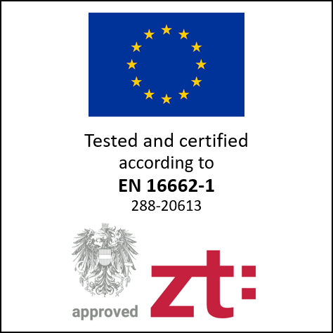 AutoSock tested and certified according to EN16662-1 standard Logo