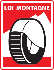 Logo AutoSock complies with French Mountain Law Loi Montagne