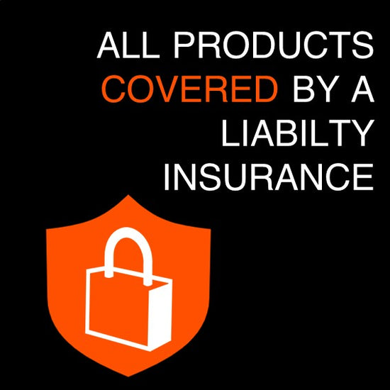 Graphic showing advantage of AutoSock: Products covered by a liability insurance